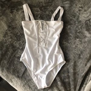 White one piece swimsuit